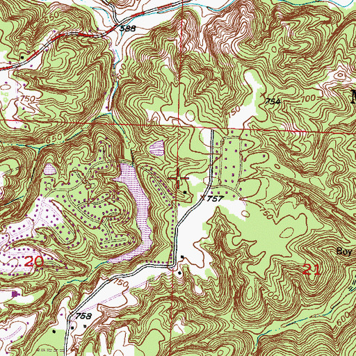 Topographic Map of Hickory Grove Park, IL