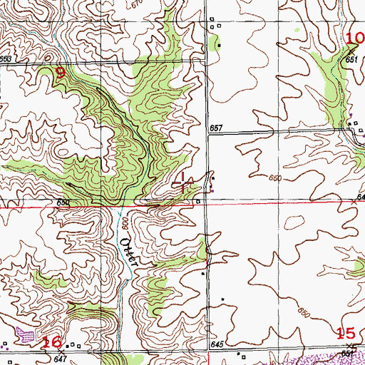 Topographic Map of Union Chapel Cemetery, IL