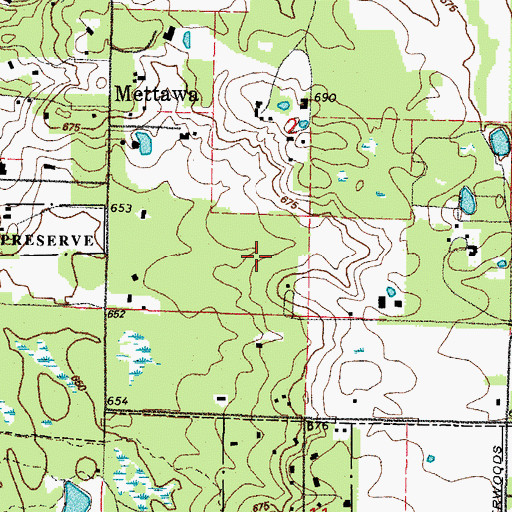 Topographic Map of Grainger Woods County Forest Preserve, IL