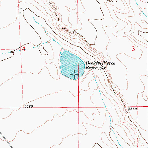 Topographic Map of Indian Creek Dam, CO