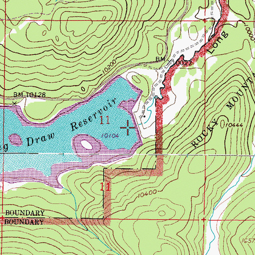 Topographic Map of Long Draw Dam, CO