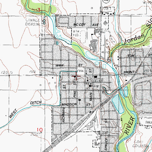 Topographic Map of Sacred Heart Catholic Church, IL
