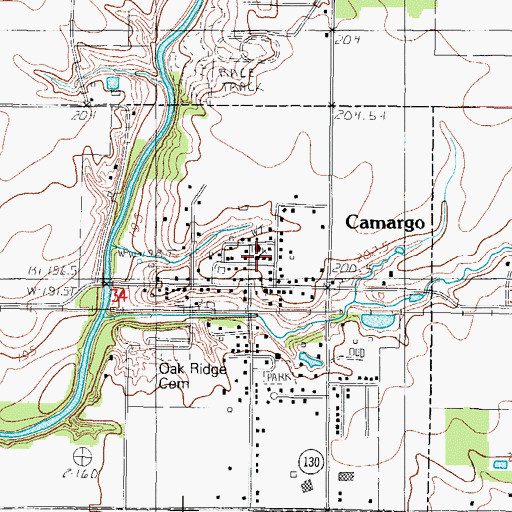Topographic Map of Victory Church, IL