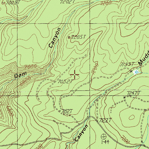 Topographic Map of Muddy Canyon Spring Tank, AZ