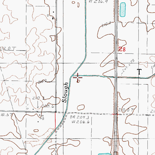 Topographic Map of Page Run, IL
