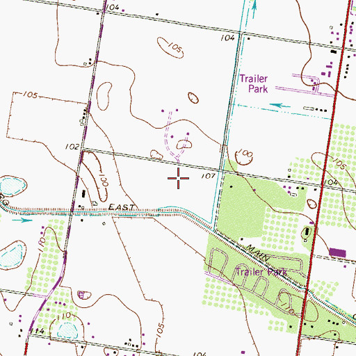 Topographic Map of Cavazos Elementary School, TX