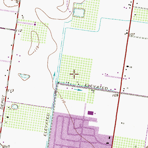 Topographic Map of Morris Middle School, TX
