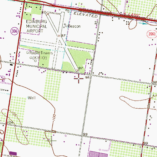 Topographic Map of Trevino Elementary School, TX