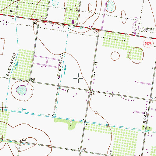 Topographic Map of Zavala Elementary School, TX