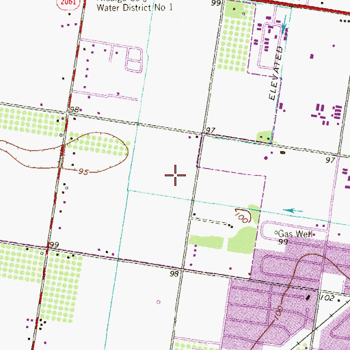 Topographic Map of De La Vina Elementary School, TX