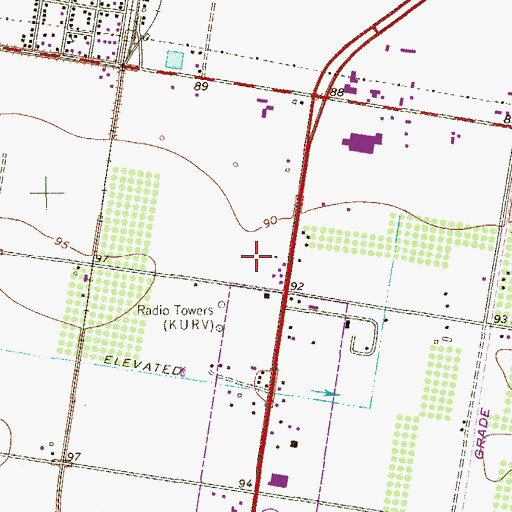 Topographic Map of Truman Elementary School, TX