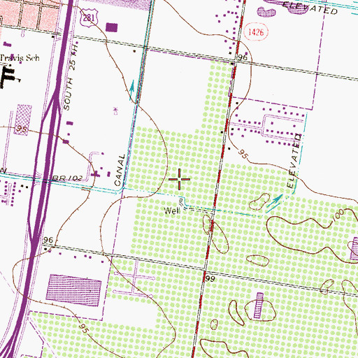 Topographic Map of Cano - Gonzalez Elementary School, TX