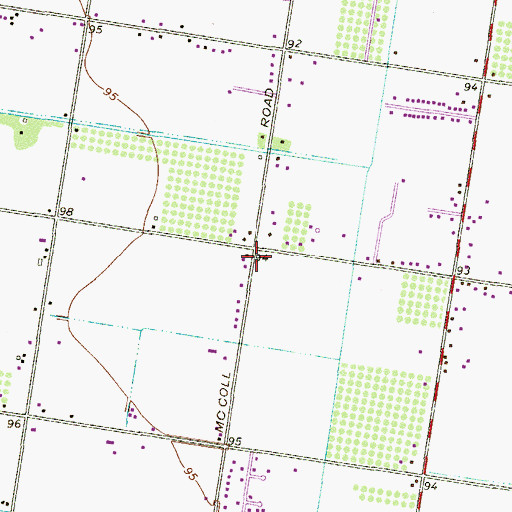 Topographic Map of Eisenhower Elementary School, TX
