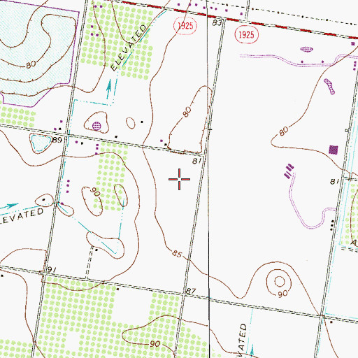 Topographic Map of Memorial Junior High School, TX