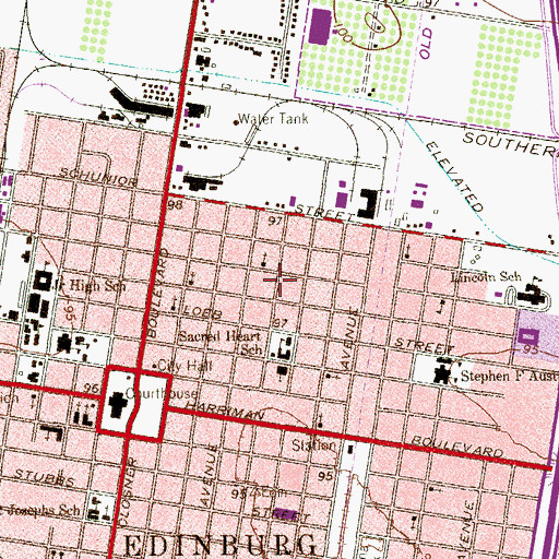 Topographic Map of Apollo Park, TX