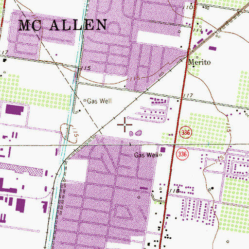 Topographic Map of Schupp Park, TX