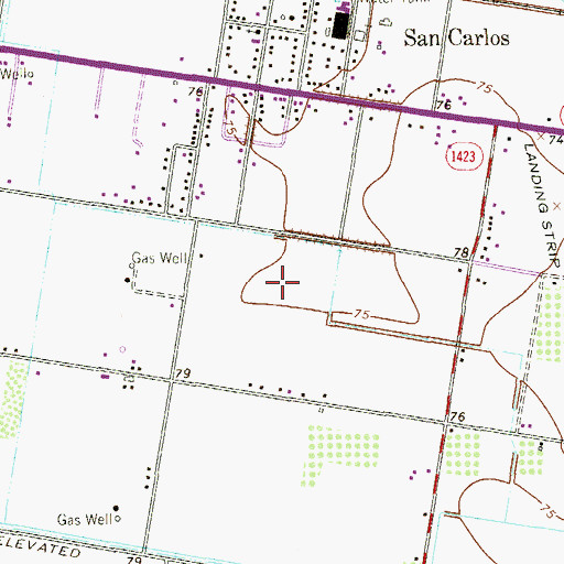 Topographic Map of John F Kennedy Elementary School, TX