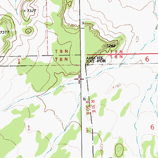 Topographic Map of Corner Tank, AZ