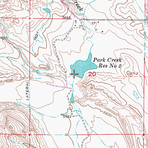 Topographic Map of Park Creek Dam, CO