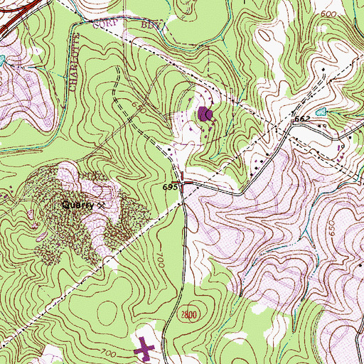 Topographic Map of University Meadows Elementary School, NC