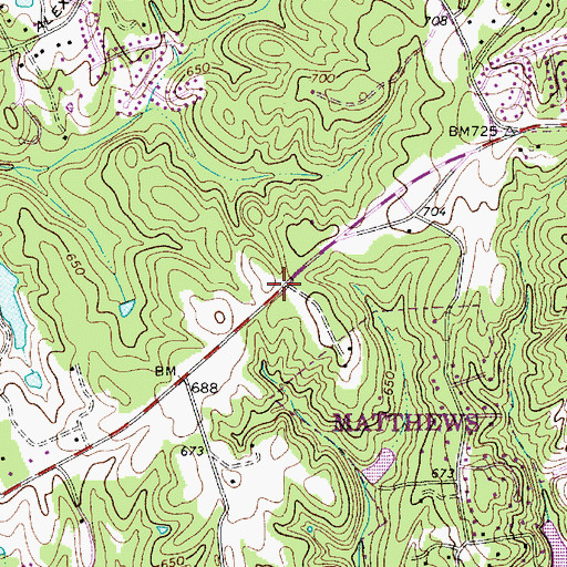 Topographic Map of Providence Senior High School, NC