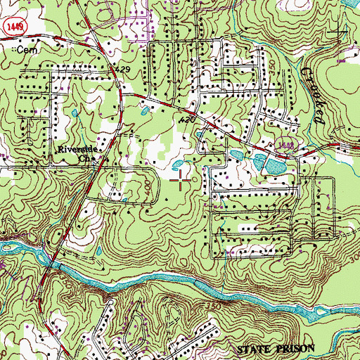Topographic Map of Easley Year - Round Elementary School, NC
