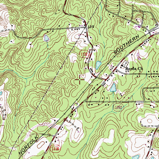 Topographic Map of Southwest Elementary School, NC