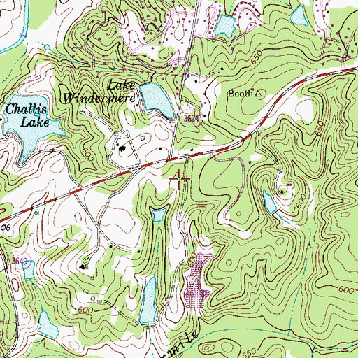 Topographic Map of Public Library of Charlotte and Mecklenburg County - South County Regional Branch, NC