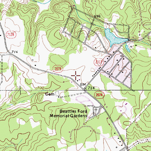Topographic Map of Hopewell High School, NC