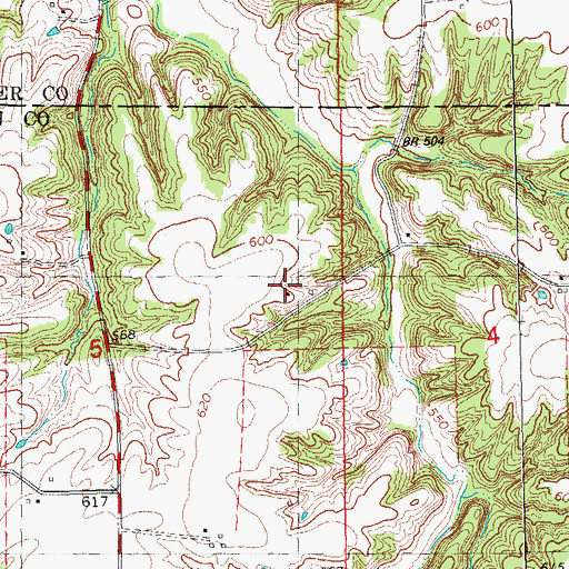 Topographic Map of Kinney Cemetery, IL