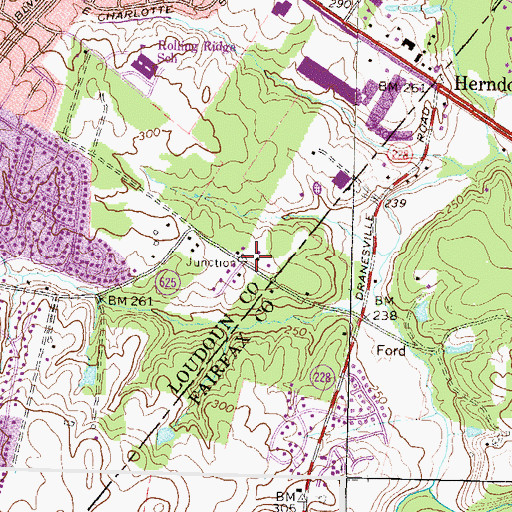 Topographic Map of All Dulles Area Muslim Society Center, VA