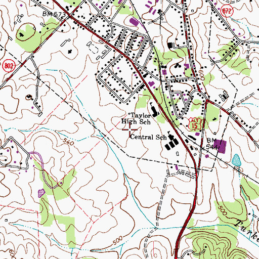 Topographic Map of James G Brumfield Elementary School, VA