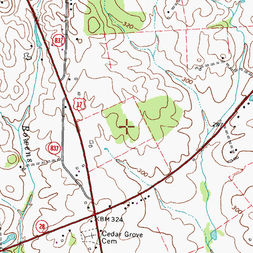 Topographic Map of Liberty High School, VA