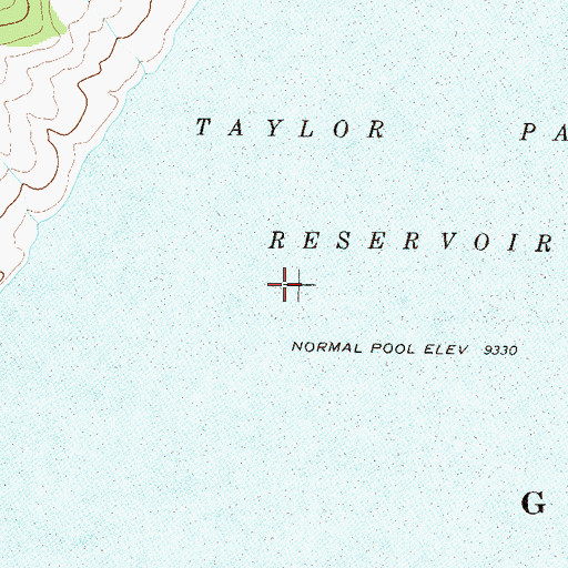 Topographic Map of Taylor Park Dam, CO