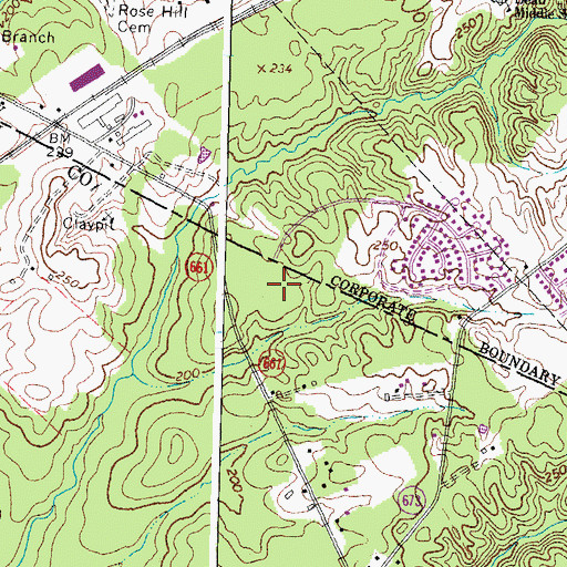 Topographic Map of George C Round Elementary School, VA