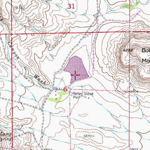 Topographic Map of Slab Canyon Dam, CO
