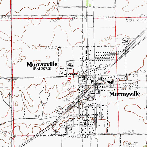 Topographic Map of Saint Bartholomew Church, IL