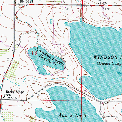 Topographic Map of North Poudre Number 10 Dam, CO