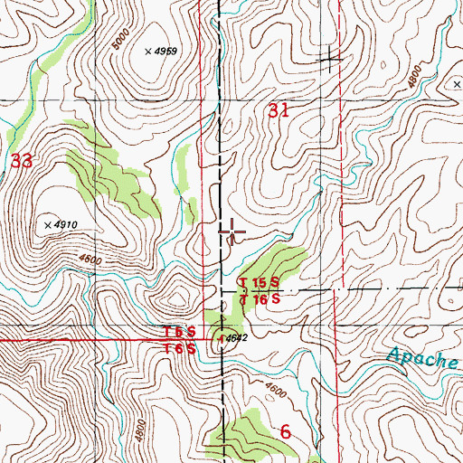 Topographic Map of Stateline Corral, NM