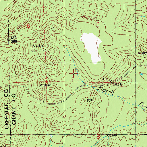 Topographic Map of Corral Tank, NM