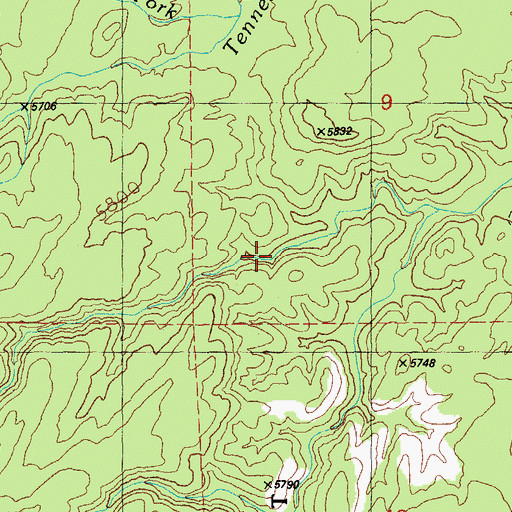 Topographic Map of Rock Bottom Tank, NM