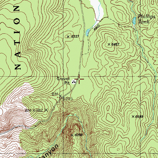 Topographic Map of Black Jack Group Campground, AZ