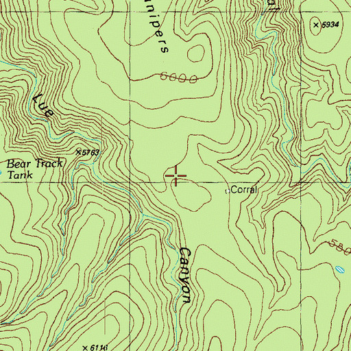 Topographic Map of Neck Tank, AZ