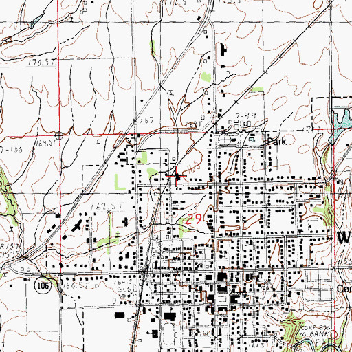Topographic Map of Christ Lutheran Church, IL