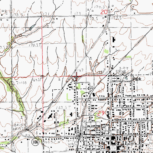 Topographic Map of Winchester Fellowship Church, IL