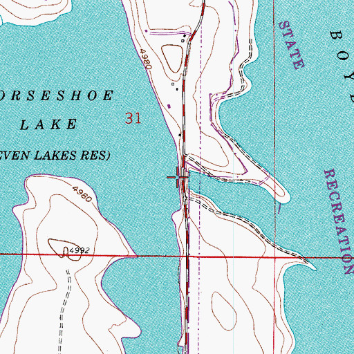 Topographic Map of Boyd Lake Dam, CO