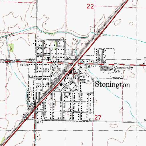 Topographic Map of Church of the Nazarene, IL