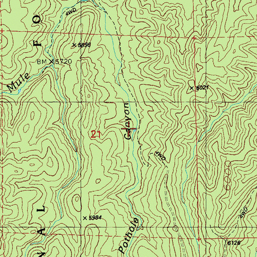 Topographic Map of Pothole Tank, NM