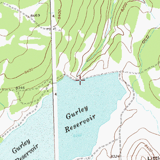 Topographic Map of Gurley Dam, CO