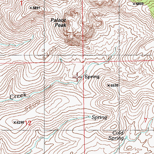 Topographic Map of Mexican Spring, AZ